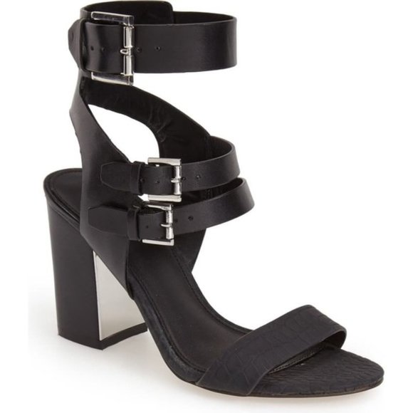 Marc Fisher Black Strappy Sandals - Picture 1 of 10